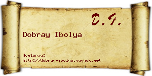 Dobray Ibolya névjegykártya